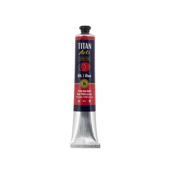 TITAN Arts Oil Colour Extra Fine tube 60 ml TITAN red deep N° 36