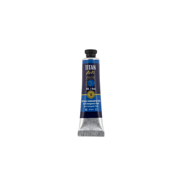 TITAN Arts Oil Colour Extra Fine tube 20 ml Phthalo manganese blue N° 51