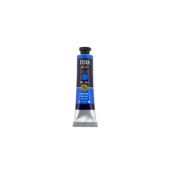 TITAN Arts Oil Colour Extra Fine tube 20 ml Cyan blue N° 55