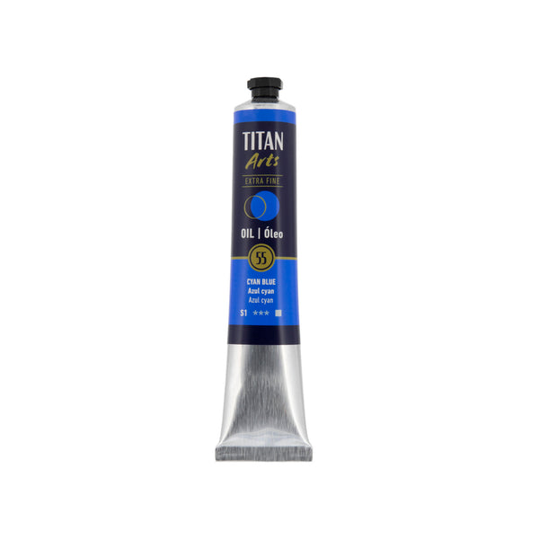 TITAN Arts Oil Colour Extra Fine tube 60 ml Cyan blue N° 55