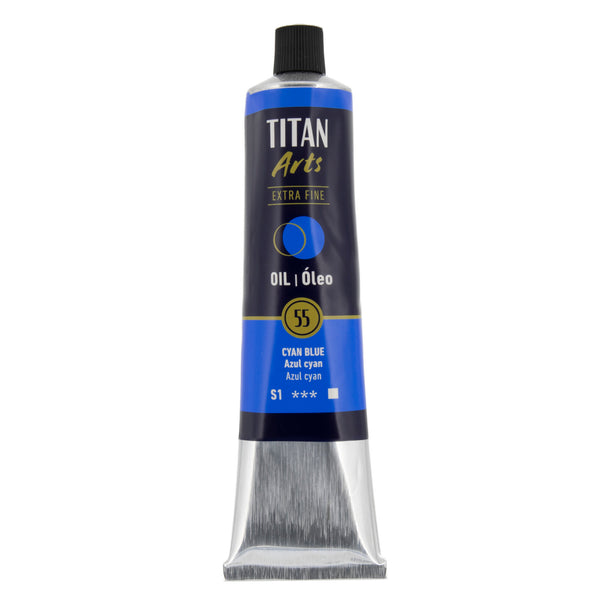 TITAN Arts Oil Colour Extra Fine tube 200 ml Cyan blue N° 55