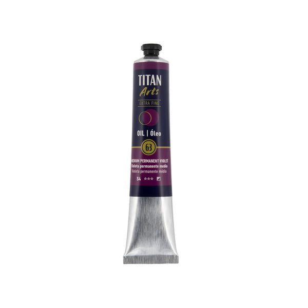 TITAN Arts Oil Colour Extra Fine tube 60 ml Medium permanent violet N° 63