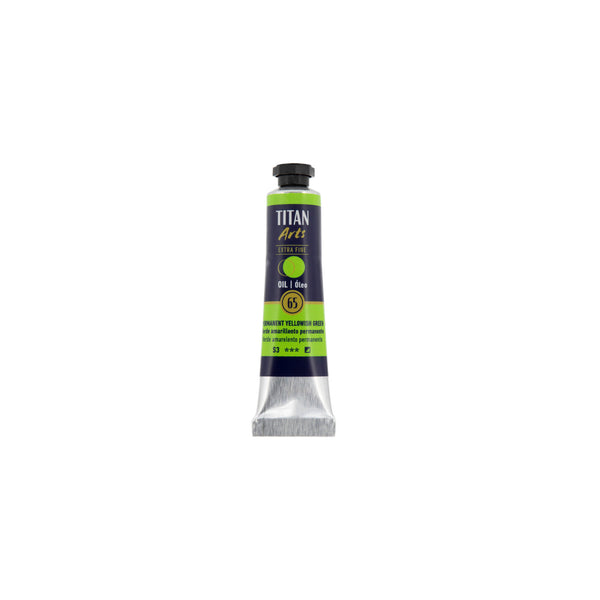 TITAN Arts Oil Colour Extra Fine tube 20 ml Permanent yellowish green N° 65