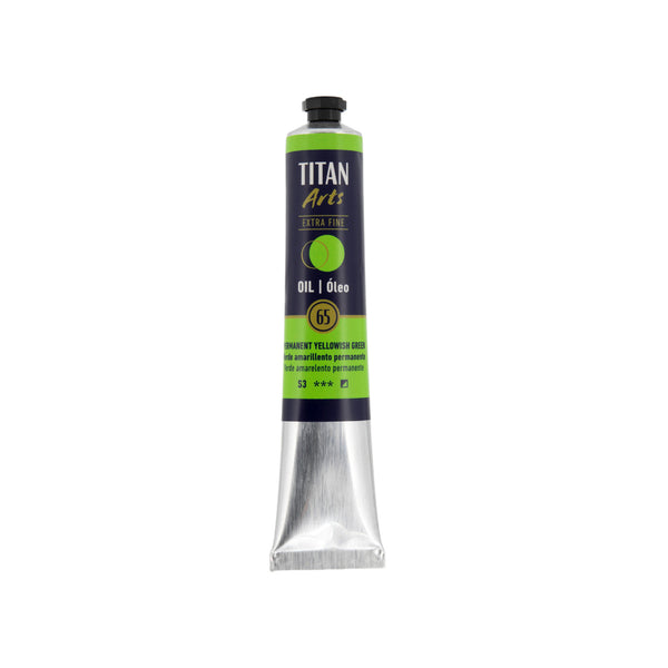 TITAN Arts Oil Colour Extra Fine tube 60 ml Permanent yellowish green N° 65