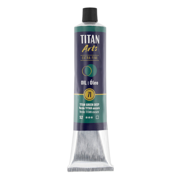 TITAN Arts Oil Colour Extra Fine tube 200 ml TITAN green deep N° 71