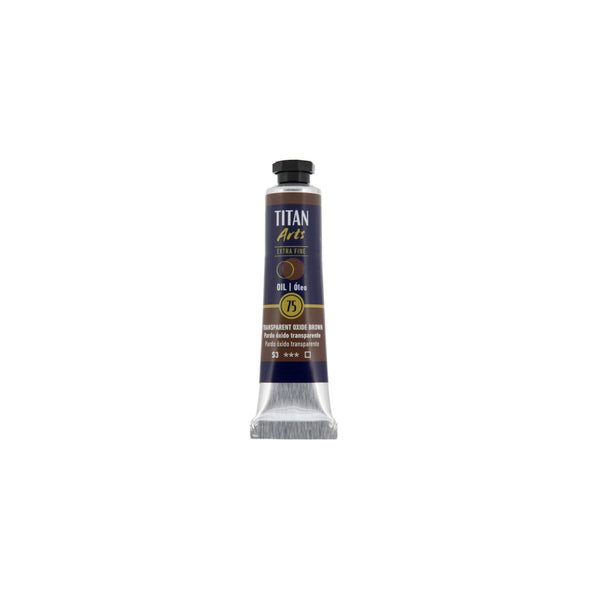 TITAN Arts Oil Colour Extra Fine tube 20 ml Transparent oxide brown N° 75
