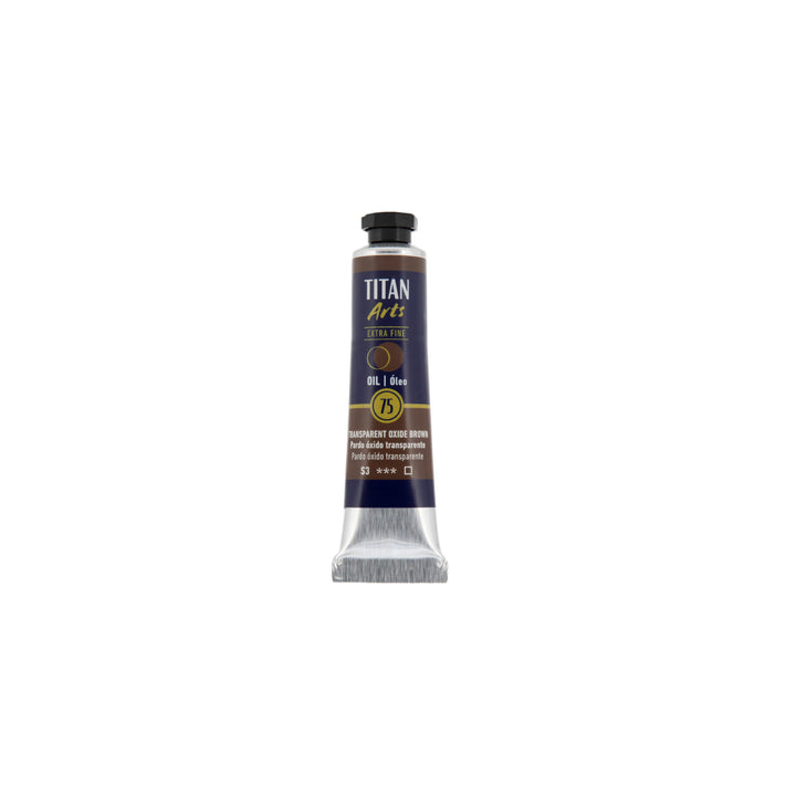 TITAN Arts Oil Colour Extra Fine tube 20 ml Transparent oxide brown N° 75