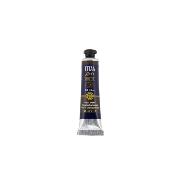 TITAN Arts Oil Colour Extra Fine tube 20 ml Burnt umber N° 78