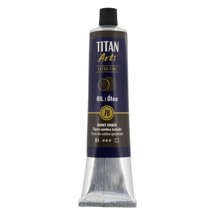 TITAN Arts Oil Colour Extra Fine tube 200 ml Burnt umber N° 78