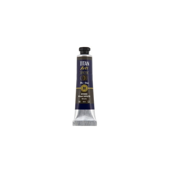 TITAN Arts Oil Colour Extra Fine tube 20 ml Bitumen N° 80