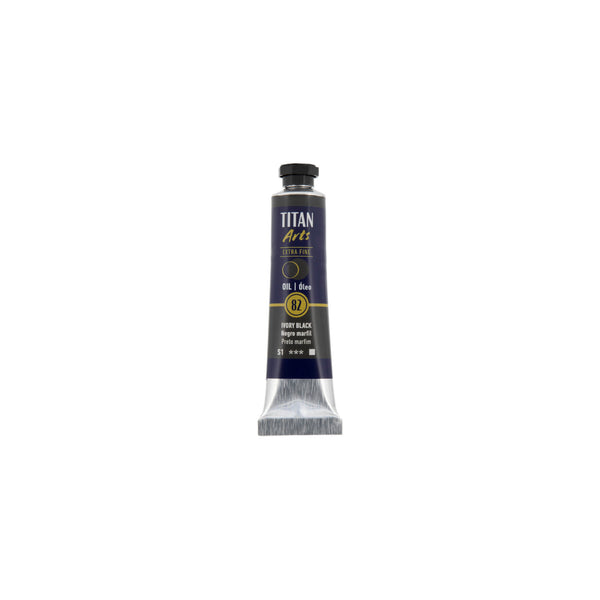 TITAN Arts Oil Colour Extra Fine tube 20 ml Ivory black N° 82