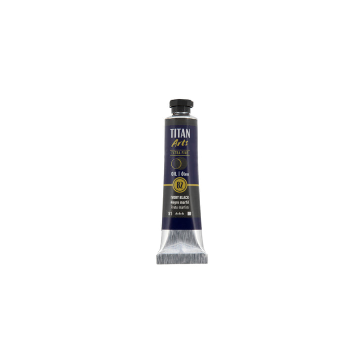 TITAN Arts Oil Colour Extra Fine tube 20 ml Ivory black N° 82