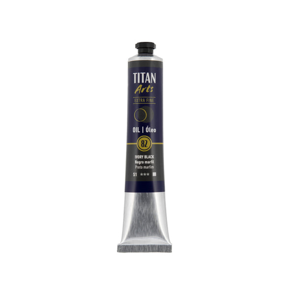 TITAN Arts Oil Colour Extra Fine tube 60 ml Ivory black N° 82