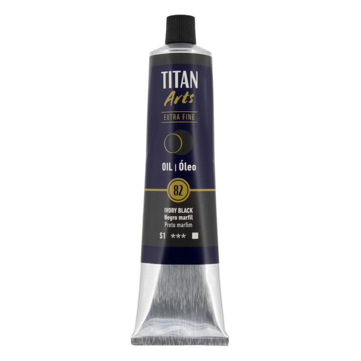 TITAN Arts Oil Colour Extra Fine tube 200 ml Ivory black N° 82