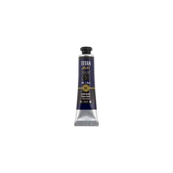 TITAN Arts Oil Colour Extra Fine tube 20 ml Lamp black N° 84