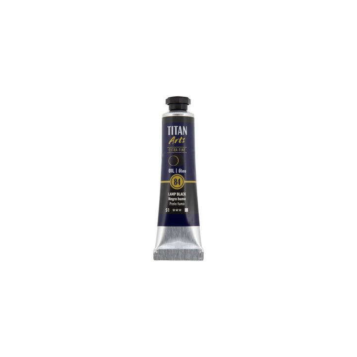 TITAN Arts Oil Colour Extra Fine tube 20 ml Lamp black N° 84