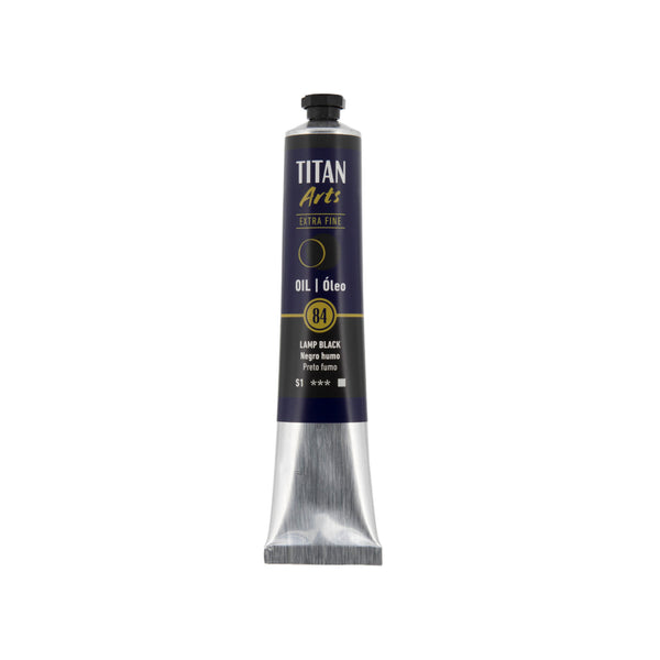 TITAN Arts Oil Colour Extra Fine tube 60 ml Lamp black N° 84