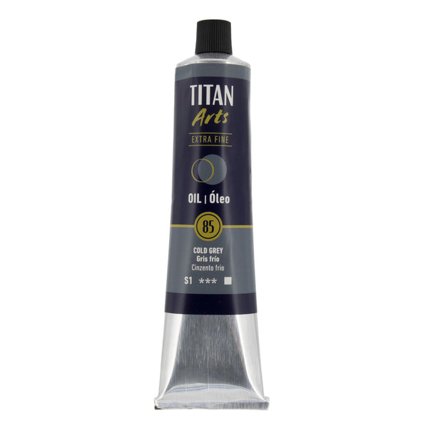 TITAN Arts Colores al óleo Extra Fine tubo 200 ml Gris frío N° 85