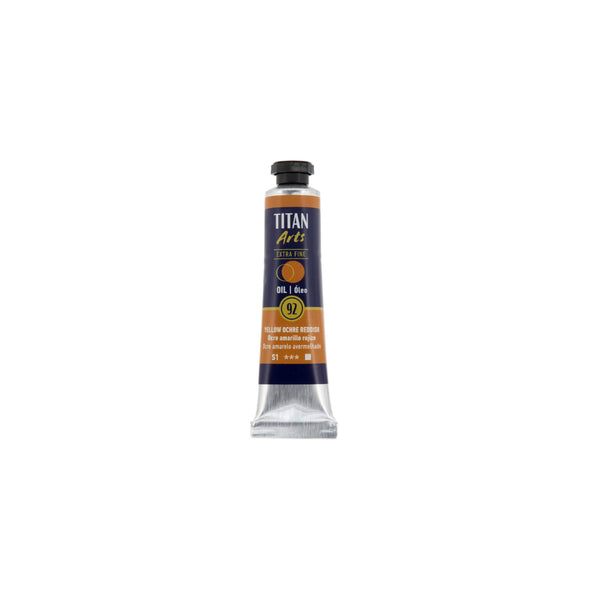 TITAN Arts Oil Colour Extra Fine tube 20 ml Yellow ochre reddish N° 92