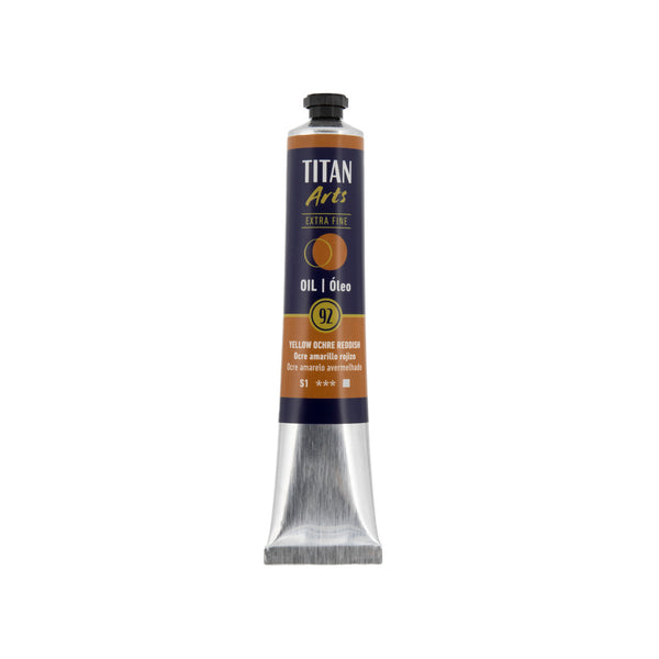 TITAN Arts Oil Colour Extra Fine tube 60 ml Yellow ochre reddish N° 92