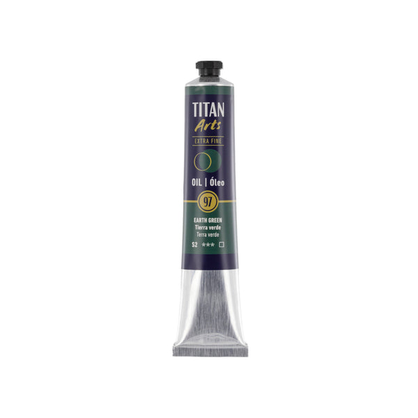 TITAN Arts Oil Colour Extra Fine tube 60 ml Earth green N° 97