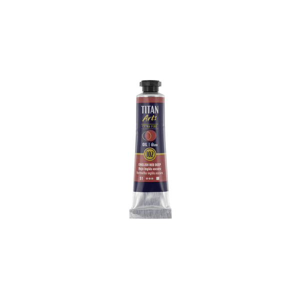 TITAN Arts Oil Colour Extra Fine tube 20 ml English red deep N° 102