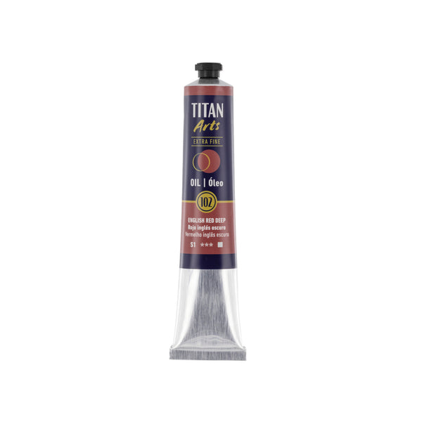 TITAN Arts Oil Colour Extra Fine tube 60 ml English red deep N° 102