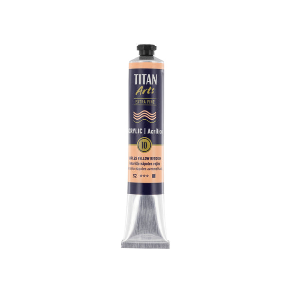 TITAN Arts Acrylic Extra Fine 60 ml Naples yellow reddish.