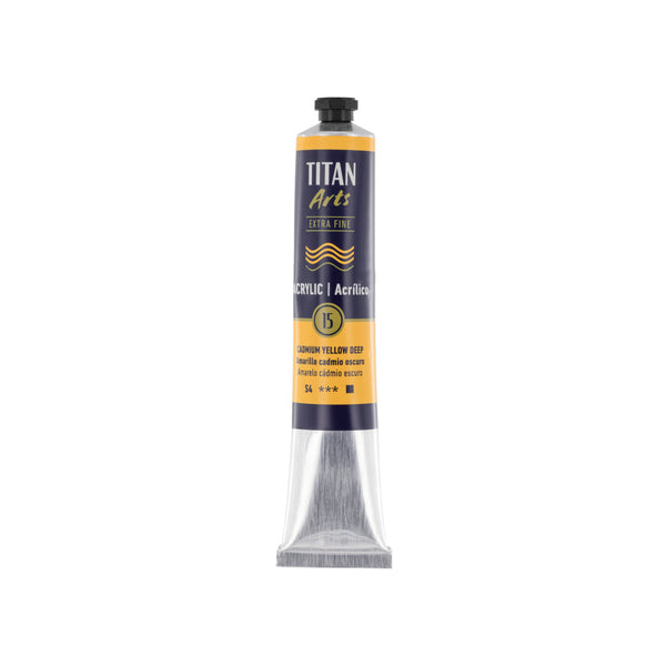 TITAN Arts Acrylic Extra Fine 60 ml Cadmio yellow deep