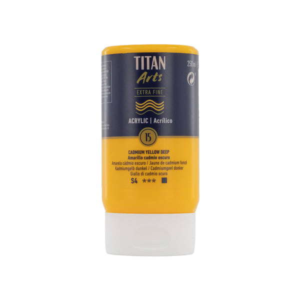 TITAN Arts Acrylic Extra Fine 250 ml  Cadmium Yellow Deep