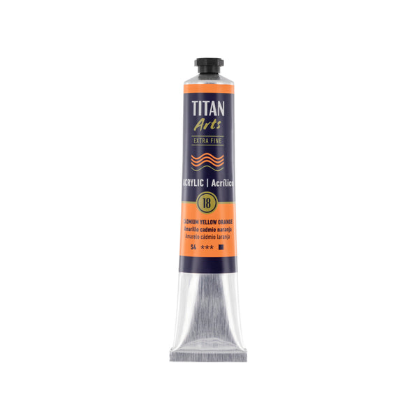 TITAN Arts Acrylic Extra Fine 60 ml Cadmio yellow orange