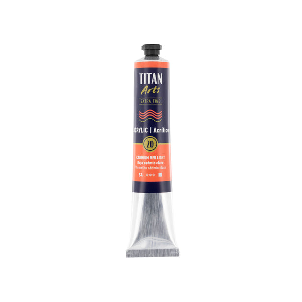 TITAN Arts Acrylic Extra Fine 60 ml Cadmio red light