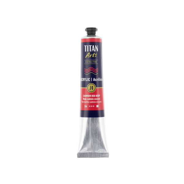 TITAN Arts Acrylic Extra Fine 60 ml Cadmio red deep