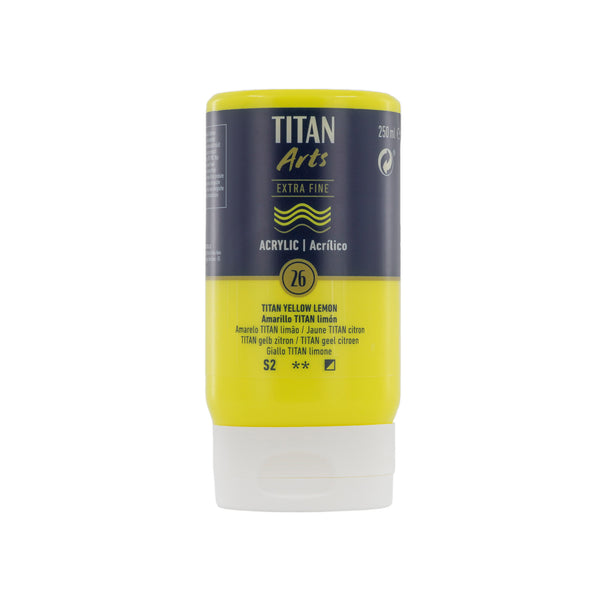 TITAN Arts Acrylic Extra Fine 250 ml  TITAN Lemon Yellow