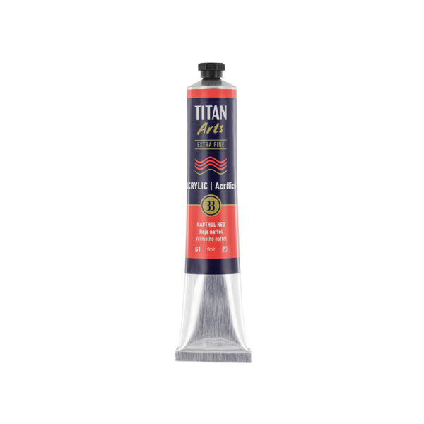 TITAN Arts Acrylic Extra Fine 60 ml Napthol red