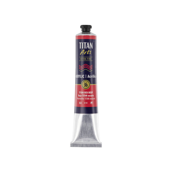 TITAN Arts Acrylic Extra Fine 60 ml TITAN red deep