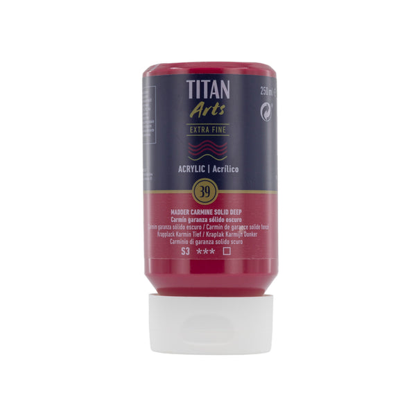 TITAN Arts Acrylic Extra Fine 250 ml  Madder carmine solid deep
