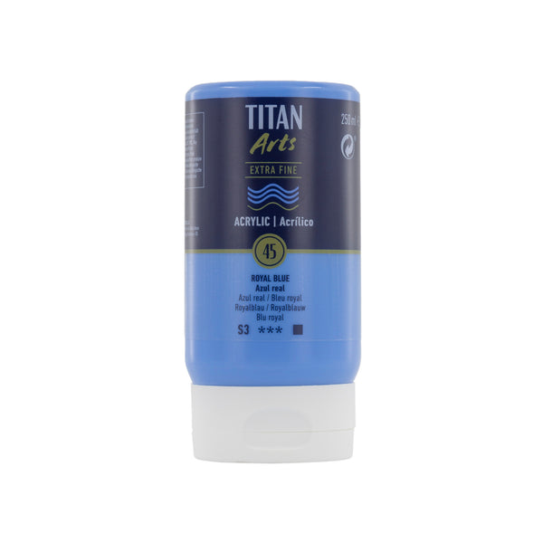 TITAN Arts Acrylic Extra Fine 250 ml  Royal blue