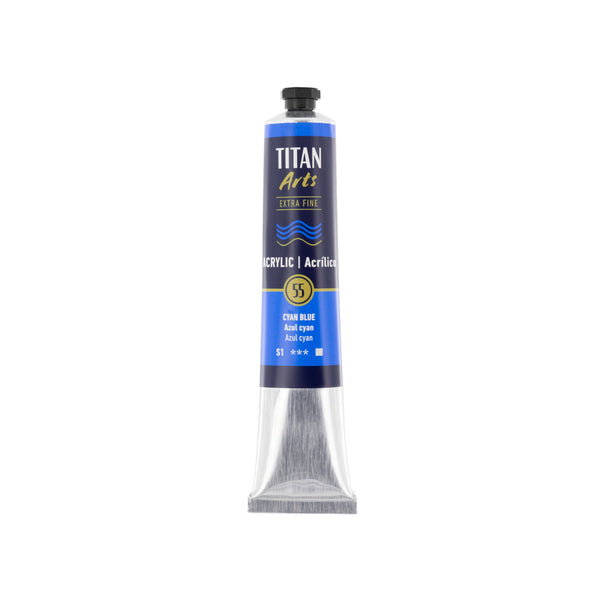 TITAN Arts Acrylic Extra Fine 60 ml Cyan blue