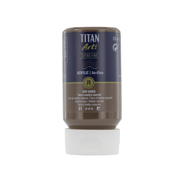 TITAN Arts Acrylic Extra Fine 250 ml  Raw Umber