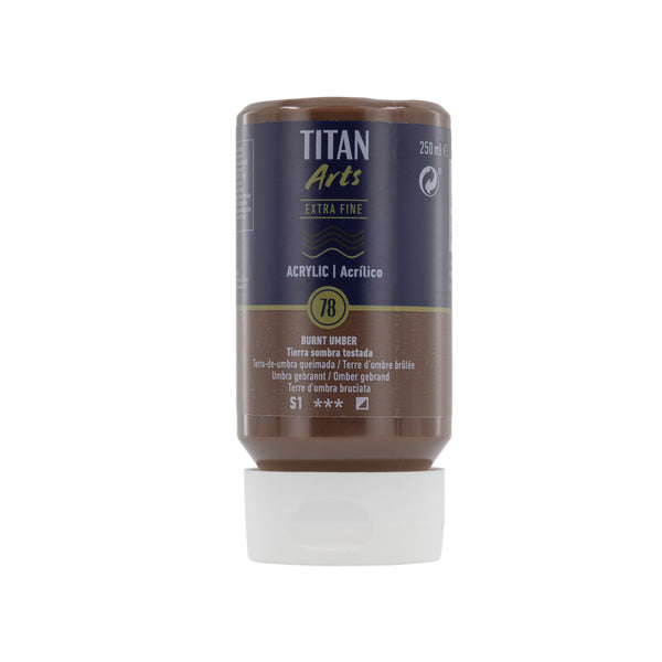 TITAN Arts Acrylic Extra Fine 250 ml  Burnt umber