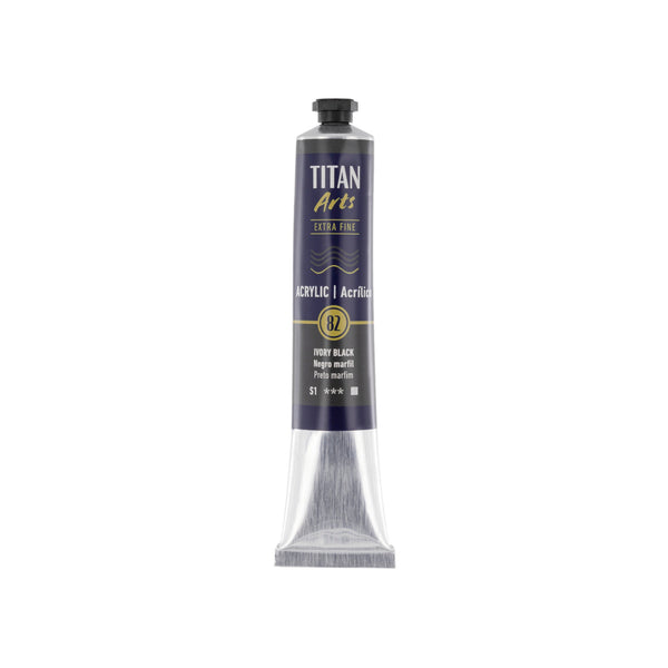 TITAN Arts Acrylic Extra Fine 60 ml Ivory black