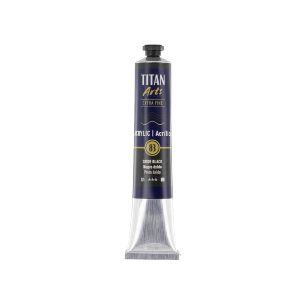 TITAN Arts Acrylic Extra Fine 60 ml Oxide black