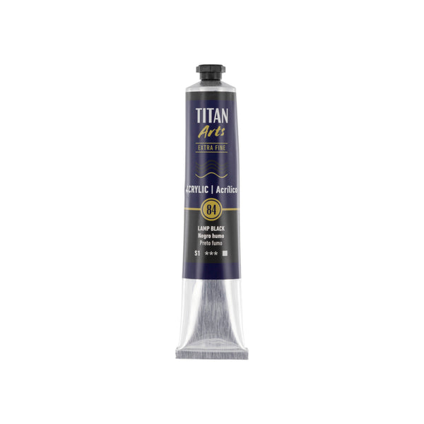 TITAN Arts Acrylic Extra Fine 60 ml Lamp black