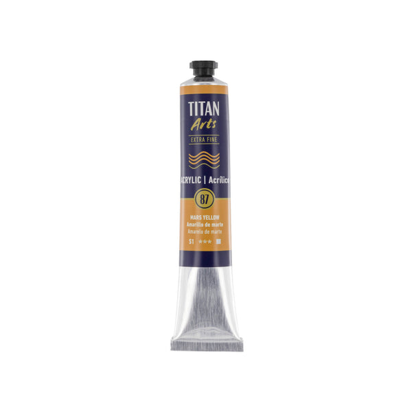 TITAN Arts Acrylic Extra Fine 60 ml Yellow mars