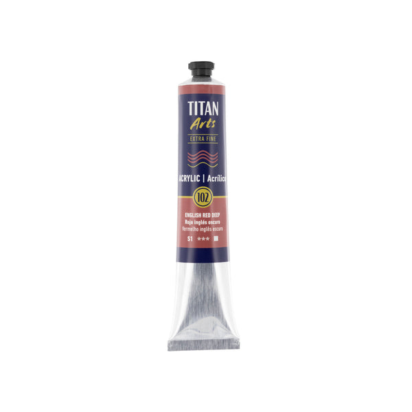 TITAN Arts Acrylic Extra Fine 60 ml English red deep