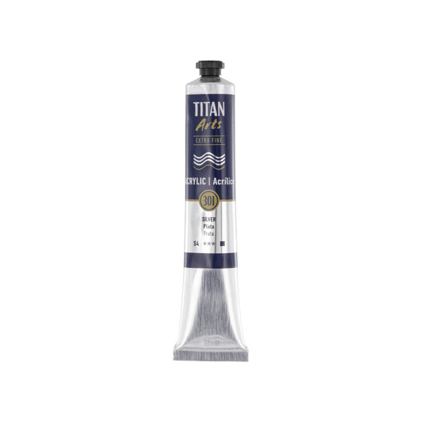 TITAN Arts Acrylic Extra Fine 60 ml Silver