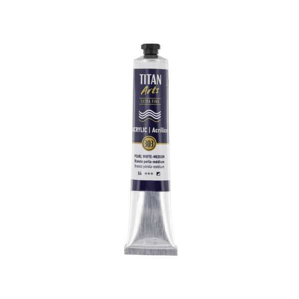 TITAN Arts Acrylic Extra Fine 60 ml Pearl white-medium