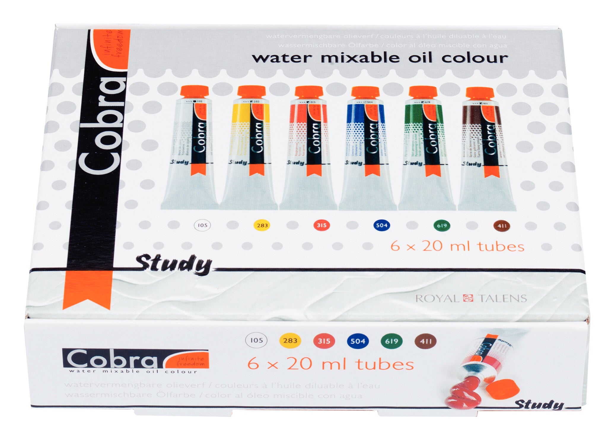 Cobra Artists‘ Watermixable Oils – Farbe „Silver“ (Silber), 40 Ml Tube, Wasservermischbare Ölfarbe