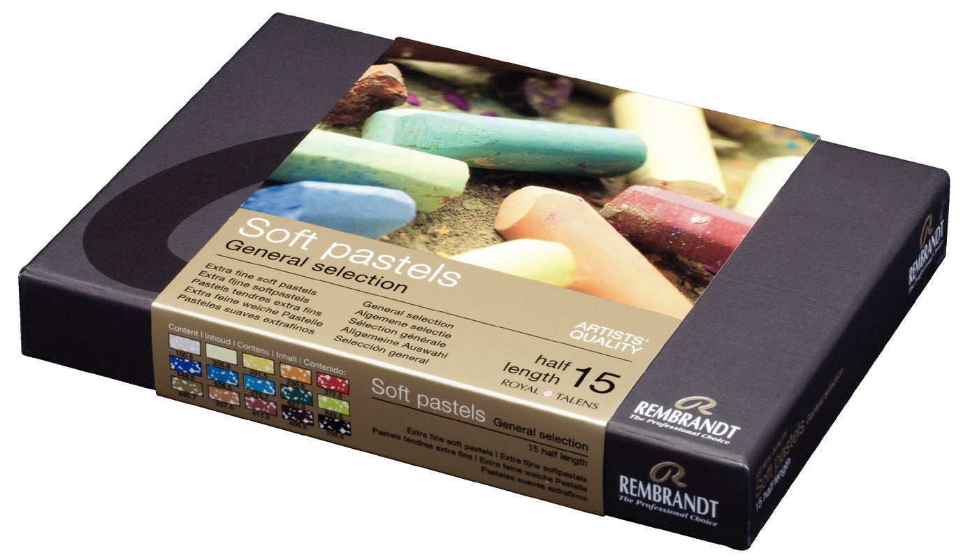 Rembrandt Soft pastel set General Selection | 15 half pastels